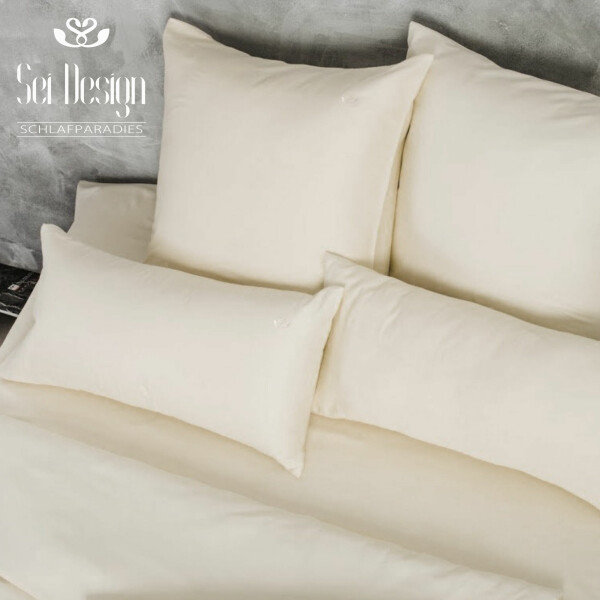 Sei Design Sei Design Bettset Mako Satin 100% Baumwolle Champagner Sonderangebot
