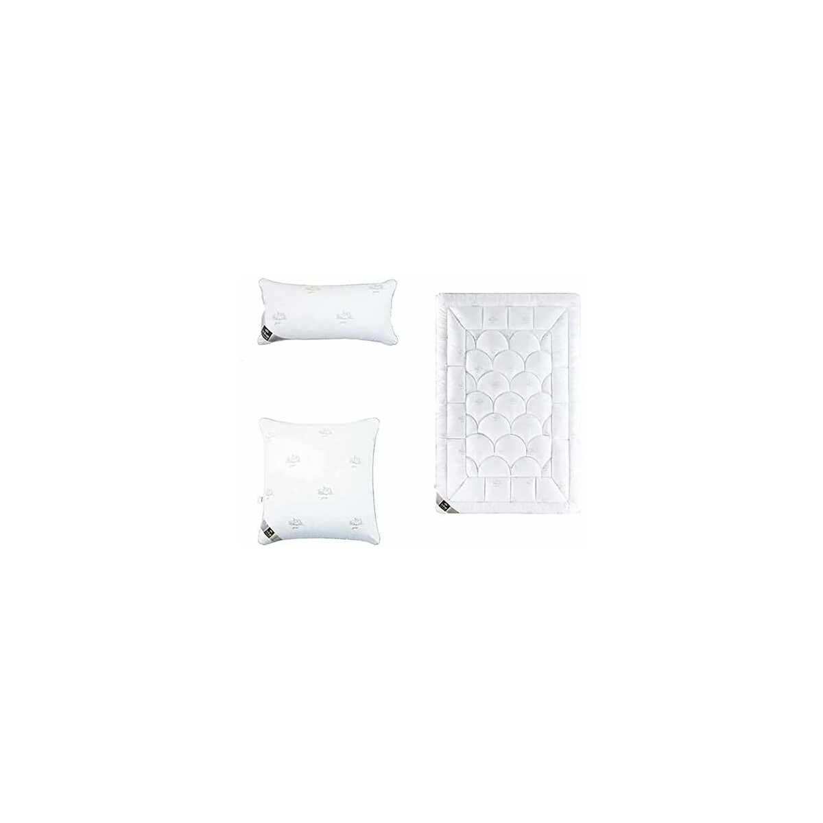 Sei Design SWAN-SET: Bettdecke 135x200 + Kopfkissen 80x80 und 40x80 Begrenztes Angebot