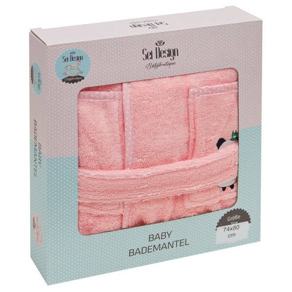 Sei Design Frottee Baby Bademantel | 100% BIO Baumwolle | Kinder Bademantel 98/104 Rosé Exklusive Angebote