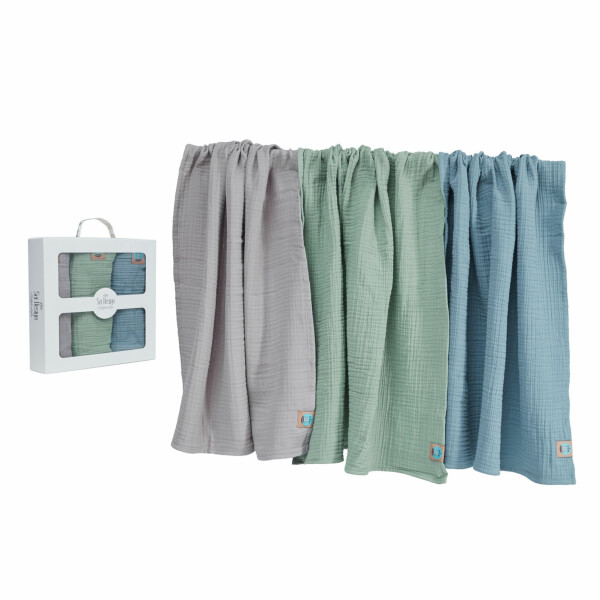 Sei Design Sei Design Musselin Badeponcho aus 100% BIO Baumwolle 75x100 stonegrey Kauf eins, bekomm eins gratis