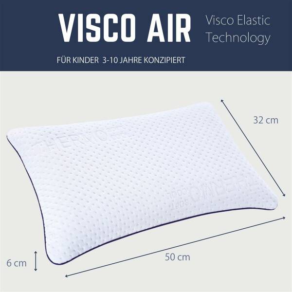 Sei Design Sei Design Visco Air Classic Kinderkopfkissen 50x32x6 mit Memoryeffekt Tägliche Deals