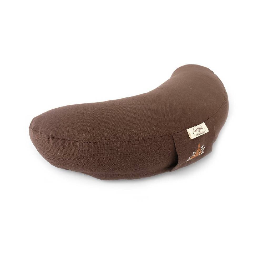 Sei Design Halbmond Yogakissen | Meditationskissen mit Buchweizenschalen-Füllung Schokolade Riesige Ersparnisse