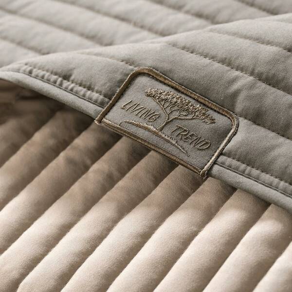 Sei Design Luxus Tagesdecke Living Trend 240x220 Taupe Bis zu 60% Rabatt