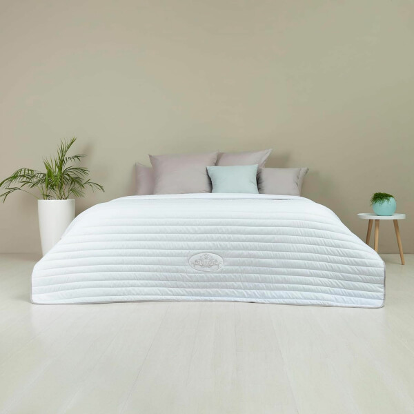 Sei Design Luxus Tagesdecke Royal Ambience, 220x240, taupe/weiß Vierteljährliche Förderung