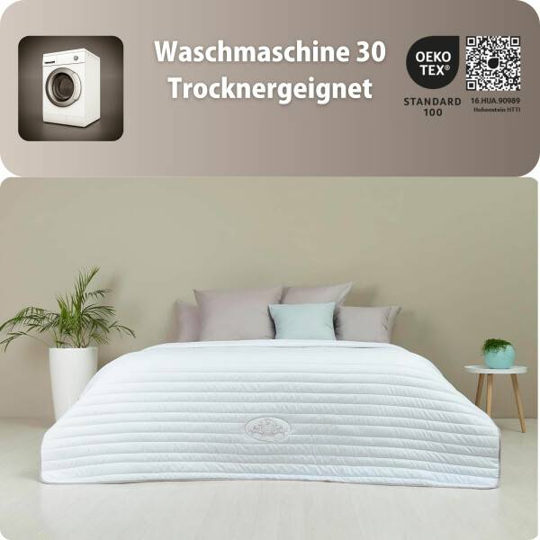Sei Design Luxus Tagesdecke Royal Ambience, 220x240, taupe/weiß Vierteljährliche Förderung