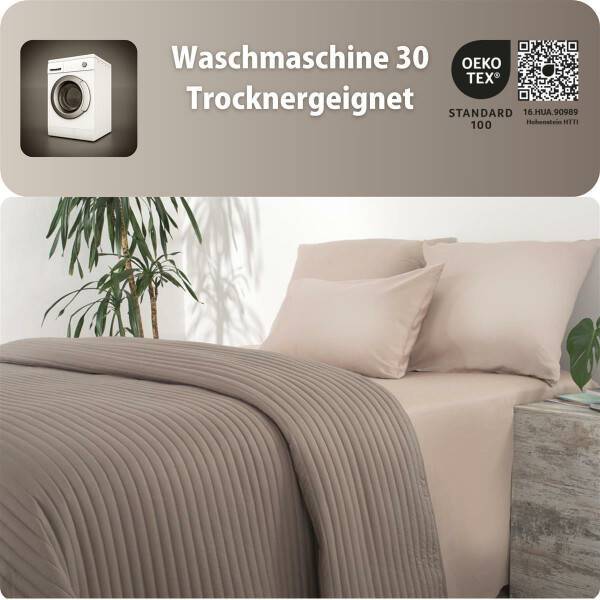 Sei Design Luxus Tagesdecke Royal Ambience, 240x260, taupe/nude Bis zu 55% Rabatt