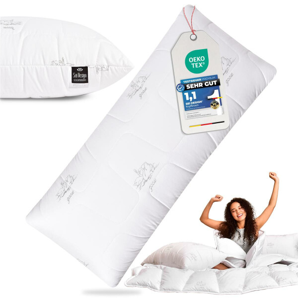 Sei Design Mikrofaser Kopfkissen SWAN 40x80 gesteppt Super Rabatt