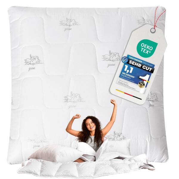 Sei Design Mikrofaser Kopfkissen SWAN gesteppt 80x80 Clearance-Verkauf