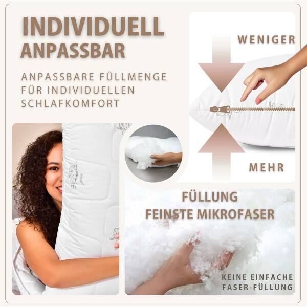 Sei Design Mikrofaser Kopfkissen SWAN gesteppt 80x80 Clearance-Verkauf