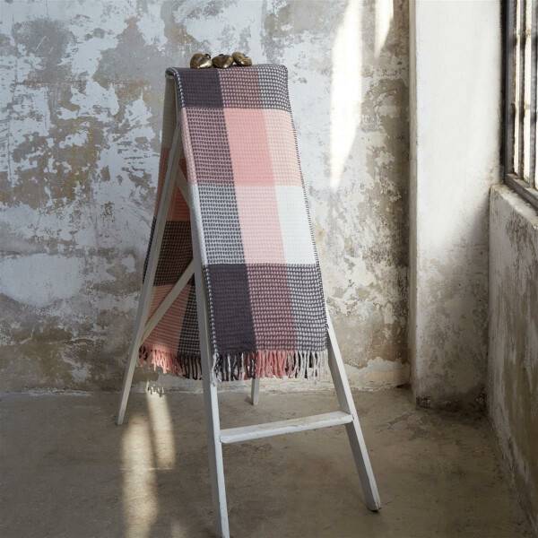 Sei Design Sei Design Plaid - Kuscheldecke 150x200 Baumwollmix 380 gr/m² Karo-Powder zollfrei