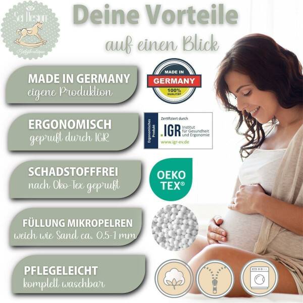 Sei Design Set Stillkissen 190x30 Krone Mint EPS-Mikroperlen Rabatte dieses Monats