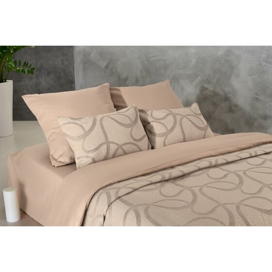 Sei Design Luxus Tagesdecke Bettüberwurf Empress Latte 260x240cm inkl. 2x Kissenbezüge 50x70 Neueste Mode