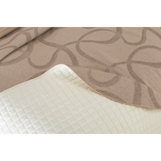 Sei Design Luxus Tagesdecke Bettüberwurf Empress Latte 260x240cm inkl. 2x Kissenbezüge 50x70 Neueste Mode