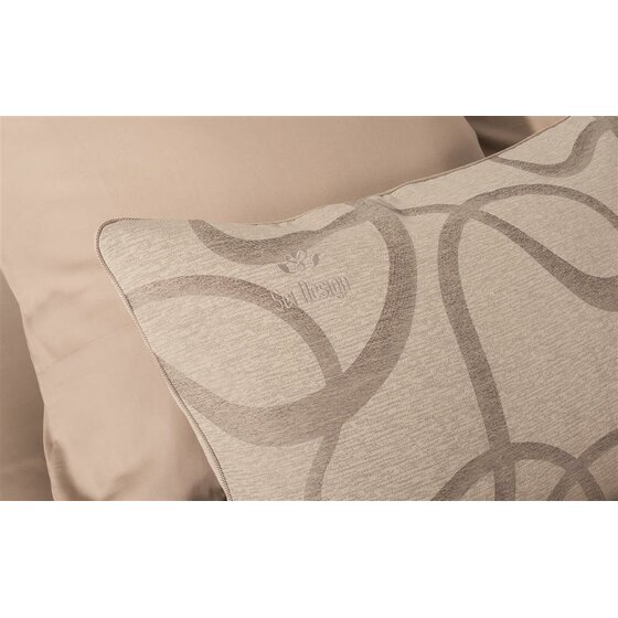 Sei Design Luxus Tagesdecke Bettüberwurf Empress Latte 260x240cm inkl. 2x Kissenbezüge 50x70 Neueste Mode