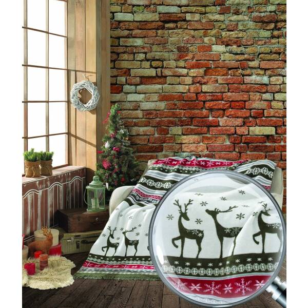 Sei Design Weihnachts Kuscheldecke 150x200 – Zweiseitige Fleece Decke mit Weihnachtlichen Wintermotiven Große Rabatte