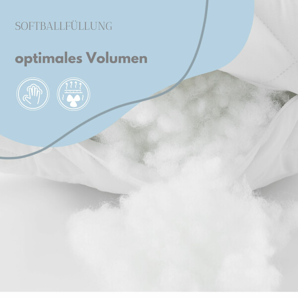 Sei Design Stillkissen 190x30 XXL | Füllung Faserbällchen | Bezug 100% Baumwolle | Aquarell Denim Clearance-Verkauf