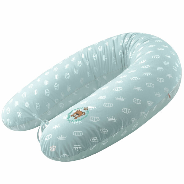 Sei Design Stillkissen 190x30 XXL | Füllung Faserbällchen | Bezug 100% Baumwolle | Krone Mint Fabrikladen