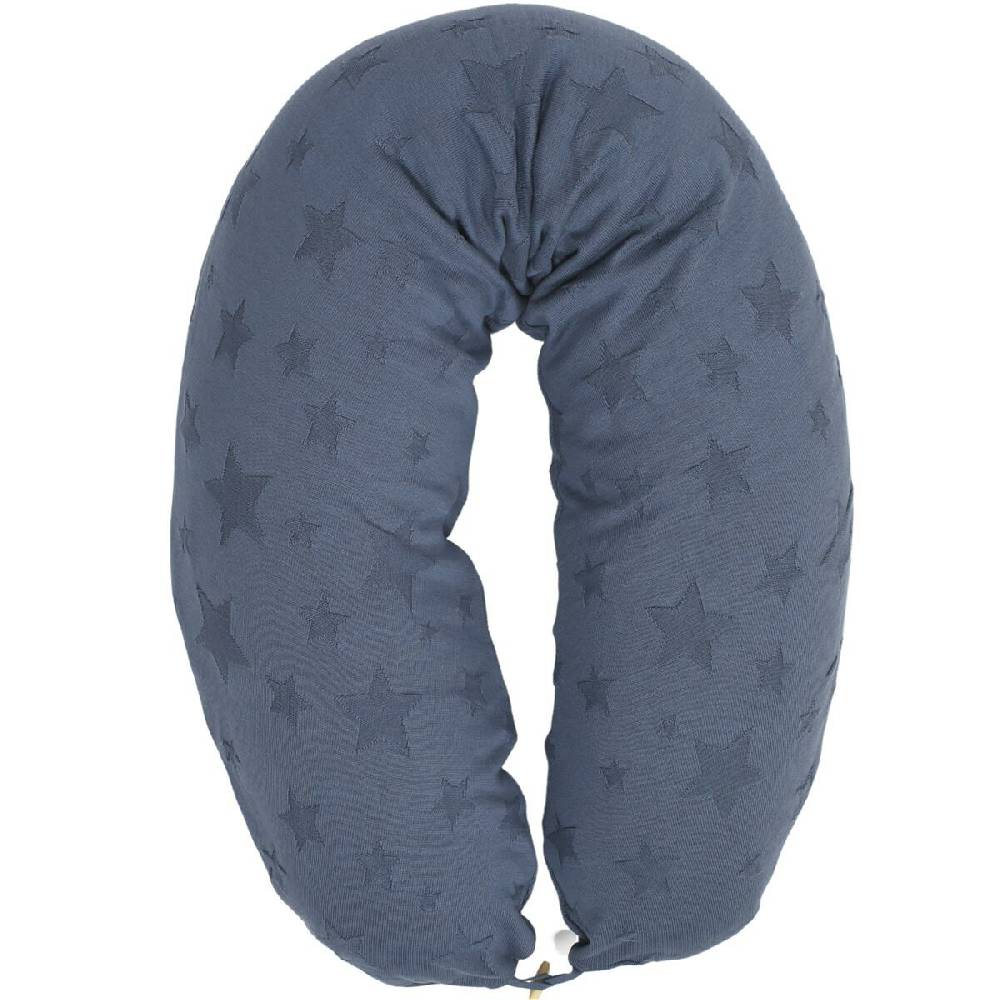 Sei Design Stillkissenbezug aus 100% Bio Baumwolle, für Stillkissen oder Lagerungskissen - 190x30 cm gestrickt Denim Großer Ausverkauf