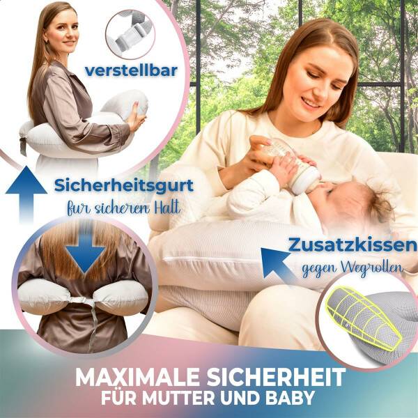 Sei Design Vielseitiges Stillkissen mit verstellbarem Hüftgurt und Sicherheitskissen Cyber Monday