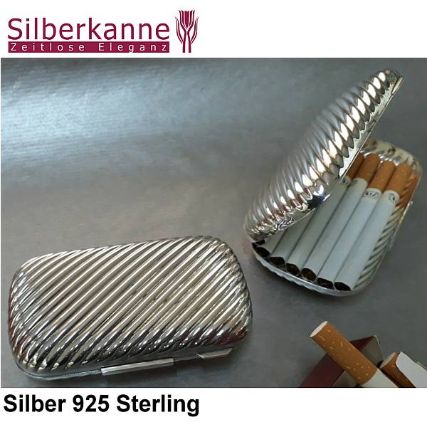 ﻿Silberkanne Zigarettenetui Florenz 10x5,5x2,5 cm Silber 925 Sterling 108 gramm Black Friday