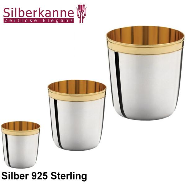 Silberkanne Becher Konisch H 6 cm innenvergoldet Silber 925 Super Sparpreis