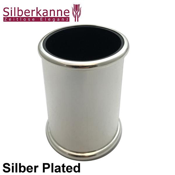 Silberkanne Schreibtischzubehör Set 5 tlg Silber Plated versilbert. Tesaabroller, Tischrechner, Stifteköcher, Brieföffner und Visitenkartenhalter / Zettelhalter Im Verkauf