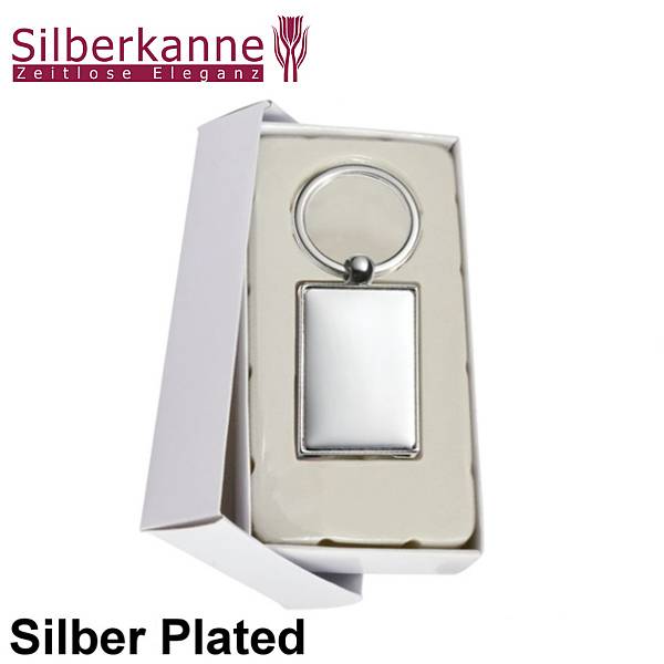 Silberkanne Schlüsselanhänger mit Fussball Chip 8,5x3,5 cm Silber Plated versilbert Online