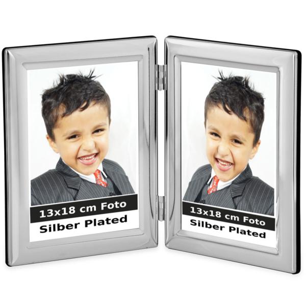 Silberkanne Bilderrahmen Paris 2X 13x18 cm Foto Silber Plated versilbert