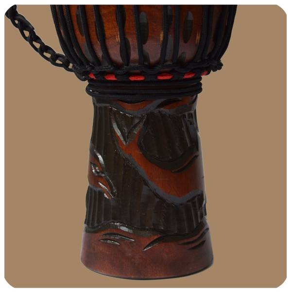 Simandra Djembe geschnitzt 30 cm Bongo Afrikanische Trommel aufwendige Schnitzerei JETZT KAUFEN