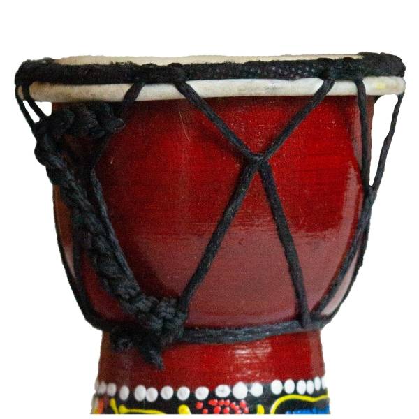 Simandra Djembe Trommel 12 cm Bongo Afrika - bemalt Drum Rhythmus Percussion Dot Painting Letzte 2 Tage