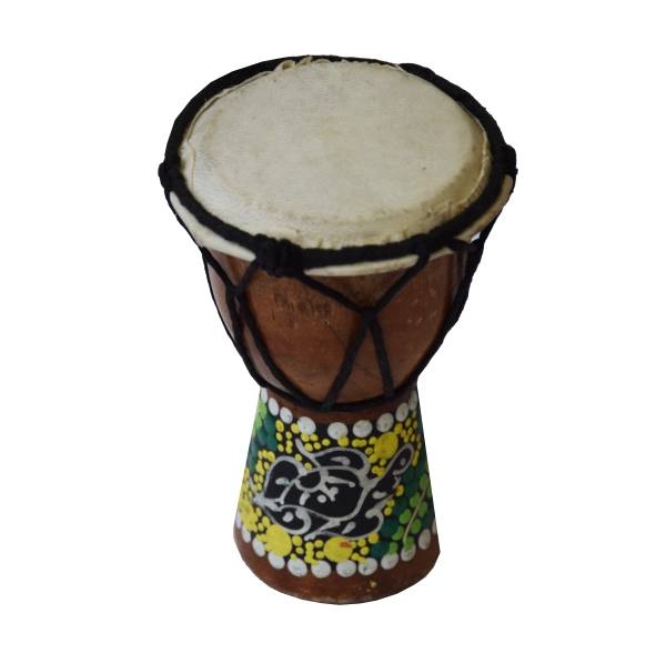 Simandra Djembe Trommel Bongo Afrika Holz bemalt Drum Instrument Musik Rhythmus Percussion Dot Painting Zeitbegrenzte Promotion