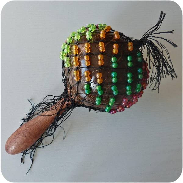 Simandra Rassel Shaker Maracas Musik Holz Kinderrassel Rhythmus Klang Instrument Percussion Kinder Kalebasse