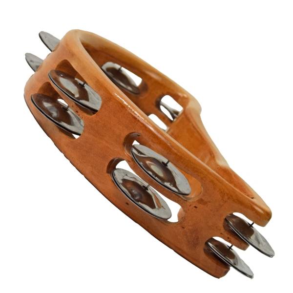 Simandra Schellenring 2-fach Tambourin Schellenkranz Schellentrommel Holz Glockenkranz Begrenzt auf 3 Tage