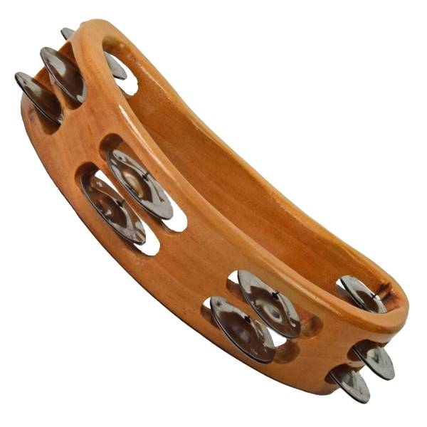 Simandra Schellenring 2-fach Tambourin Schellenkranz Schellentrommel Holz Glockenkranz Begrenzt auf 3 Tage