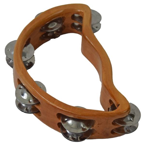Simandra Schellenring 2-fach Tambourin Schellenkranz Schellentrommel Holz Glockenkranz Begrenzt auf 3 Tage