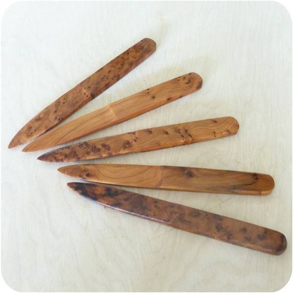 Simandra Brieföffner Briefschneider Schreibtischset Büro Zubehör Briefklinge Thuja Holz Utensilien
