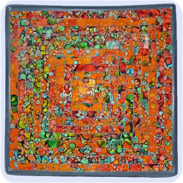 Simandra Mosaikschale Tonschale Glasschale Dekoschale Mosaik Kunsthandwerk Glassteine Deko Quadrat bunt mini