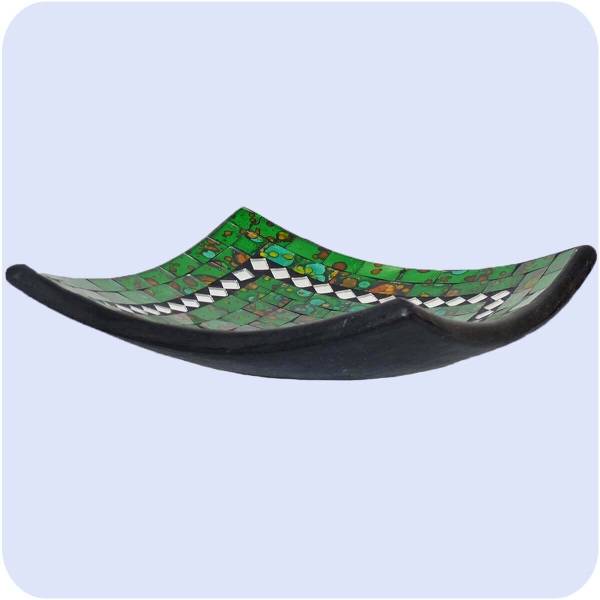 Simandra Mosaikschale Tonschale Glasschale Dekoschale Mosaik Kunsthandwerk Glassteine Deko Quadrat Spiegel mittel Zeitlich begrenztes Angebot