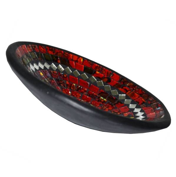 Simandra Mosaikschale Tonschale Glasschale Dekoschale Mosaik Kunsthandwerk Glassteine Deko rund Spiegel L Neuheiten