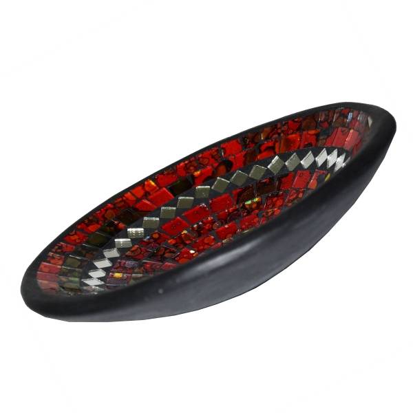 Simandra Mosaikschale Tonschale Glasschale Dekoschale Mosaik Kunsthandwerk Glassteine Deko rund Spiegel L Neuheiten