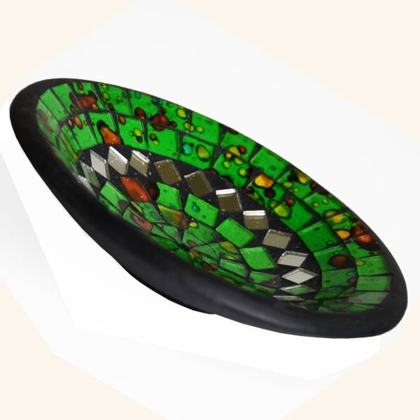 Simandra Mosaikschale Tonschale Glasschale Dekoschale Mosaik Kunsthandwerk Glassteine Deko rund Spiegel M Bestseller