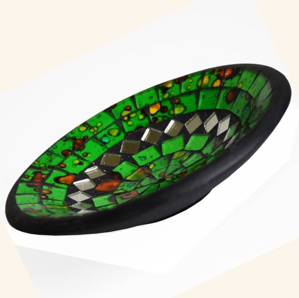 Simandra Mosaikschale Tonschale Glasschale Dekoschale Mosaik Kunsthandwerk Glassteine Deko rund Spiegel M Bestseller