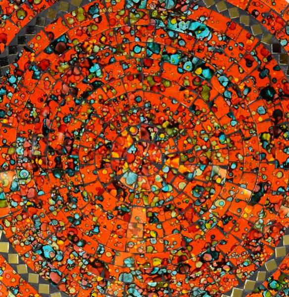 Simandra Mosaikschale Tonschale Glasschale Dekoschale Mosaik Kunsthandwerk Glassteine Deko rund Spiegel XL Räumungsverkauf