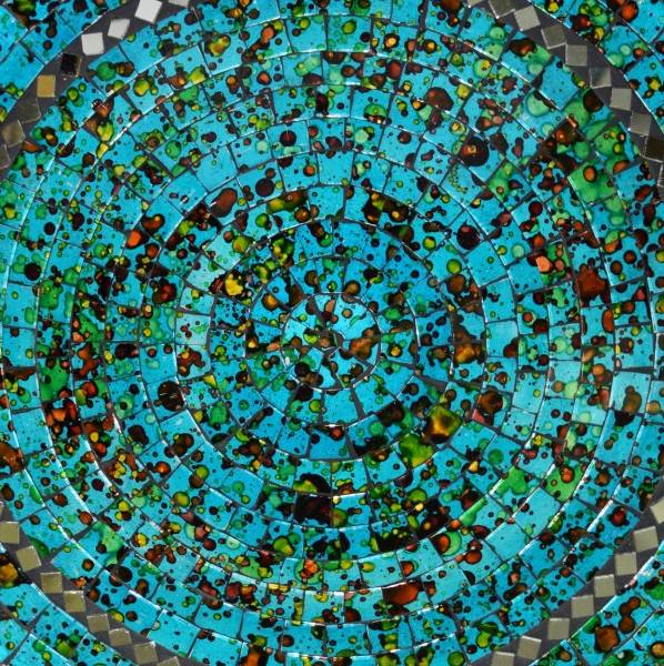 Simandra Mosaikschale Tonschale Glasschale Dekoschale Mosaik Kunsthandwerk Glassteine Deko rund Spiegel XXL Kauf eins, bekomm eins gratis