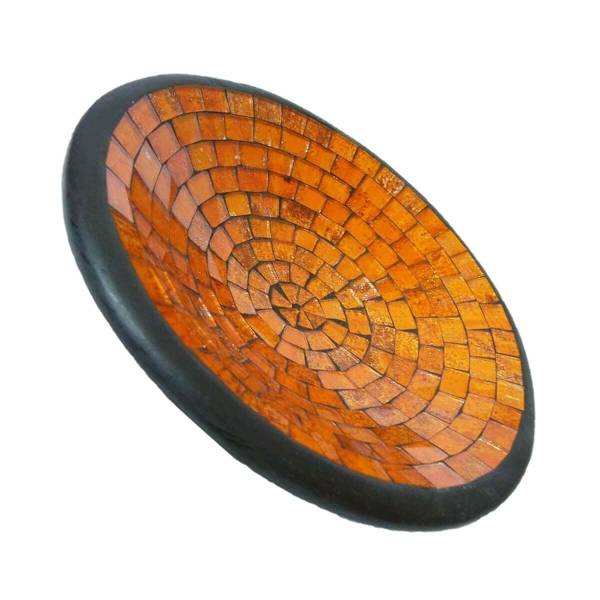 Simandra Mosaikschale Tonschale Glasschale Dekoschale Mosaik Kunsthandwerk Glassteine Deko rund XL