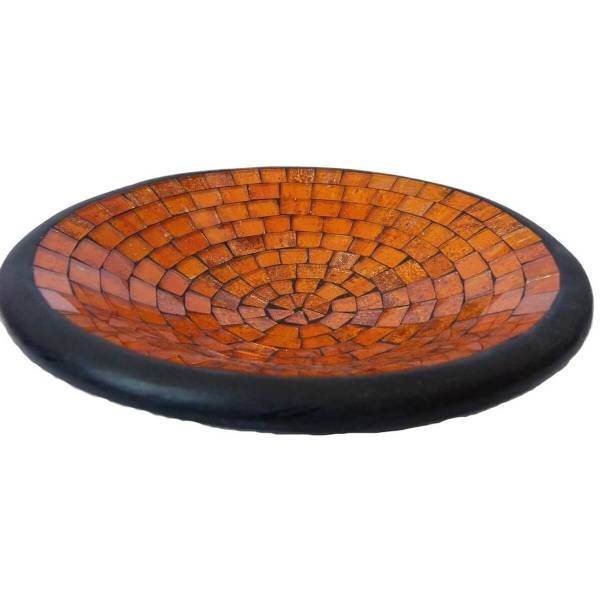 Simandra Mosaikschale Tonschale Glasschale Dekoschale Mosaik Kunsthandwerk Glassteine Deko rund XL Tägliche Deals