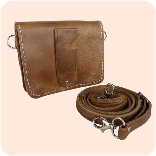 Simandra Leder Handtasche Tanger 12x16cm aus Echtleder - als Schultertasche & Gürteltasche tragbar Bis zu 50% Rabatt