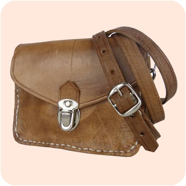 Simandra Leder Handtasche Tanger 12x16cm aus Echtleder - als Schultertasche & Gürteltasche tragbar Bis zu 50% Rabatt