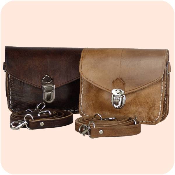 Simandra Leder Handtasche Tanger 12x16cm aus Echtleder - als Schultertasche & Gürteltasche tragbar Bis zu 50% Rabatt