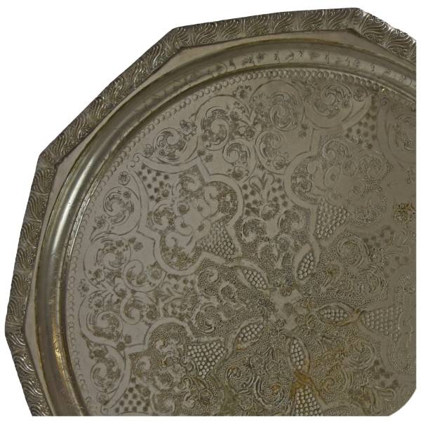 Simandra Orientalisches marokkanisches Tablett Serviertablett Teetablett antike Handarbeit -groß 50% Rabatt mit kostenlosem Versand